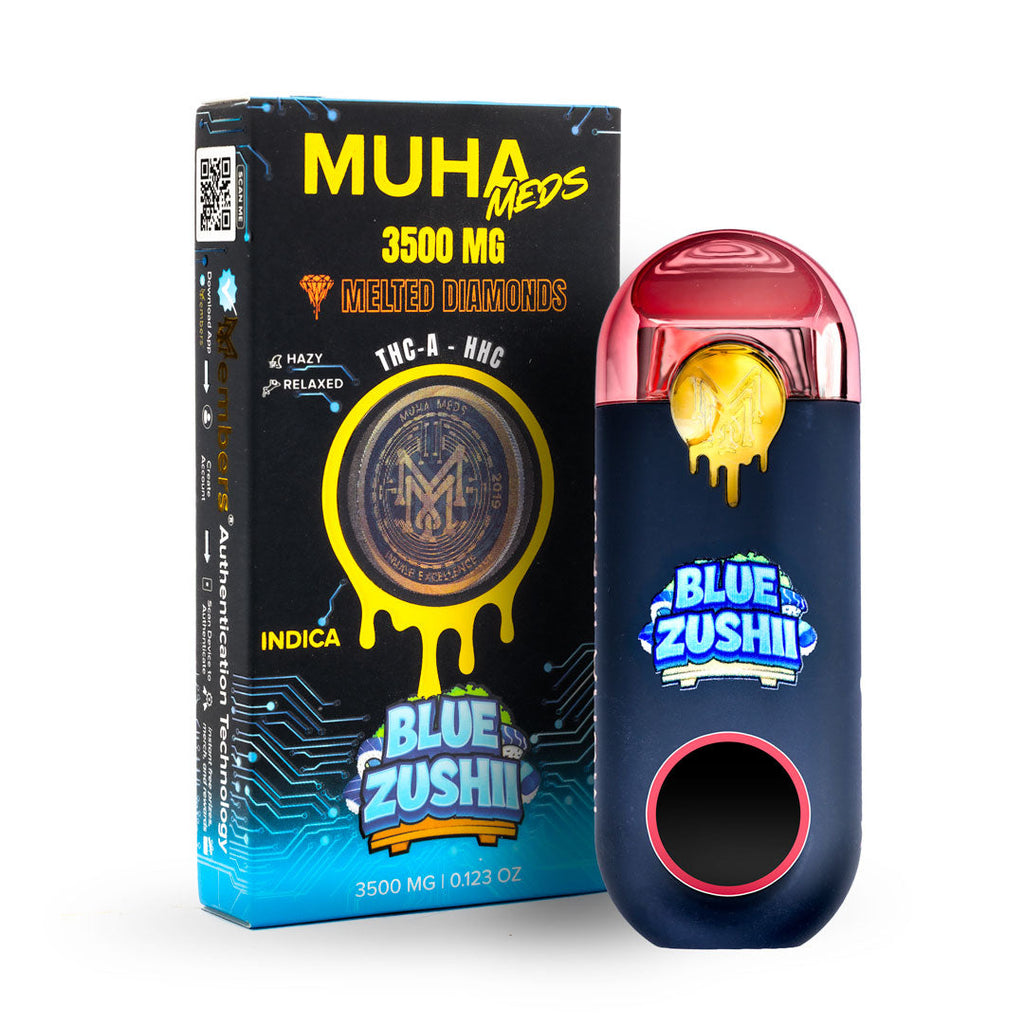 MUHA Meds - 3.5g Melted Diamonds Vape - Blue Zushi image