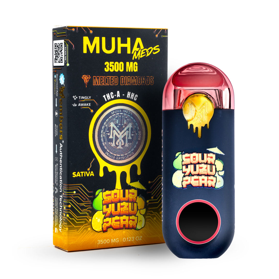 MUHA Meds - 3.5g Melted Diamonds Vape - Sour Yuzu Pear image
