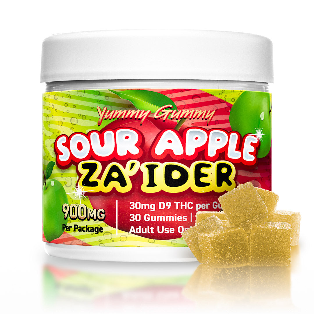 900MG Yummy Gummy D9 - Sour Apple image