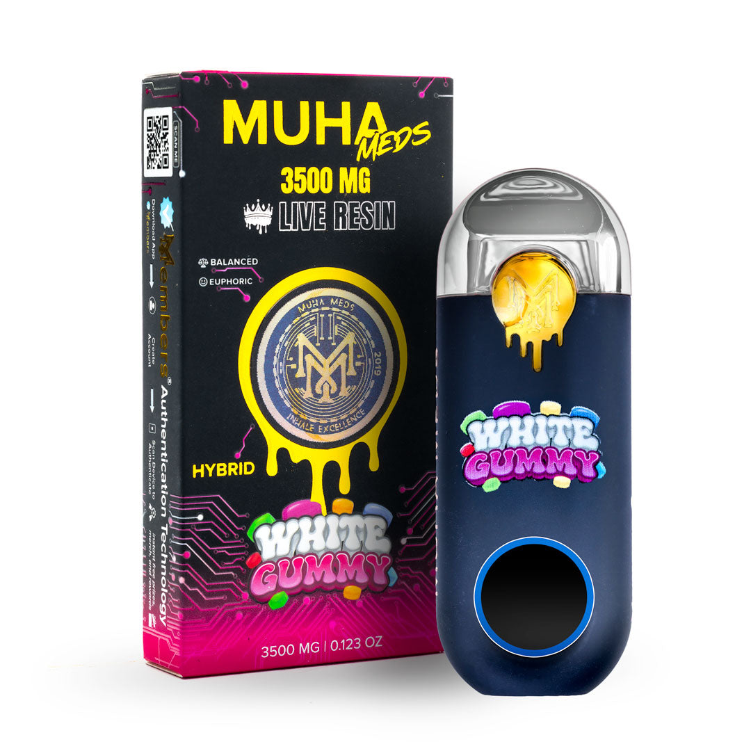 MUHA Meds - 3.5g Live Resin Vape - White Gummy image
