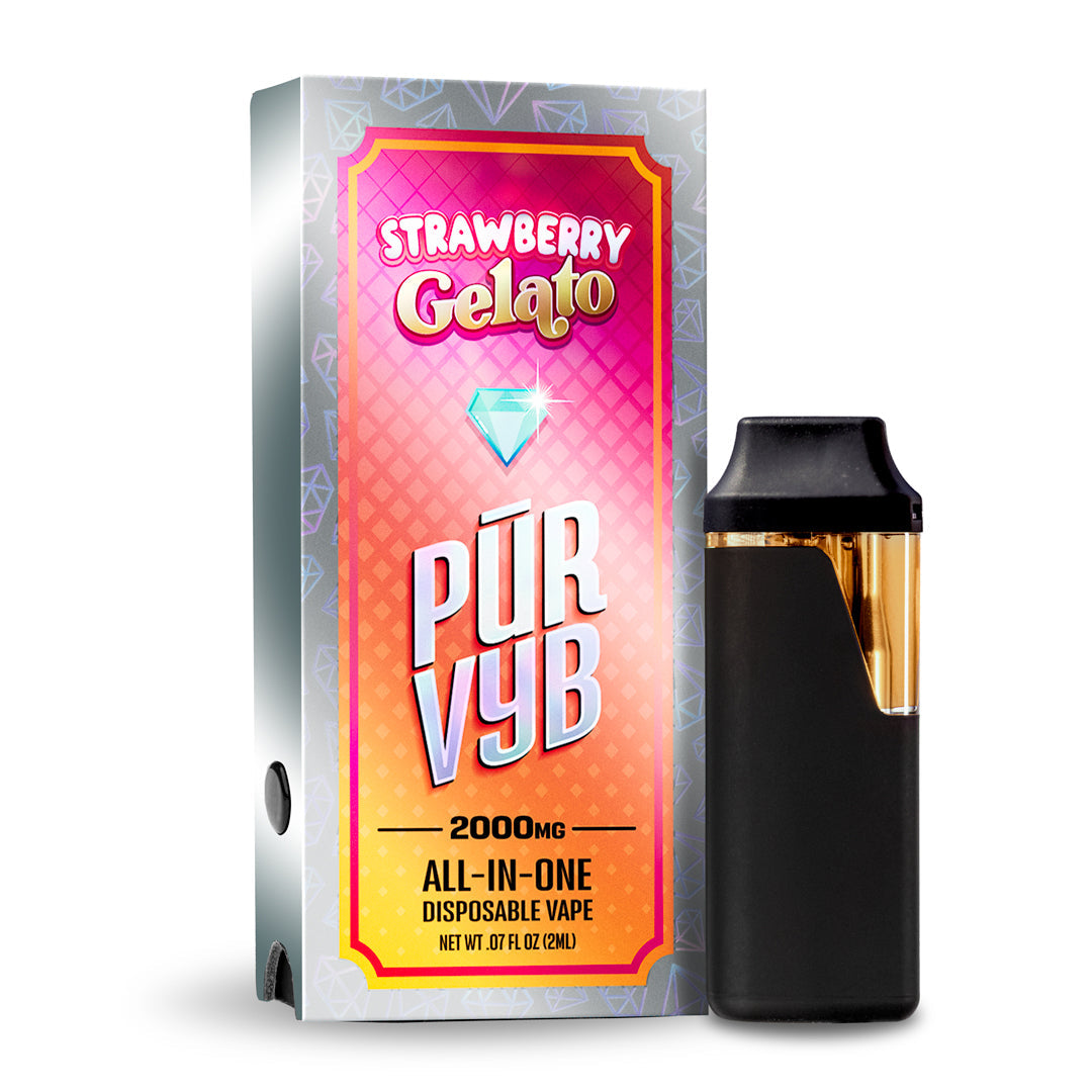 PUR VYB - 2G THCa Live Resin - Strawberry Gelato (Sativa) image 0