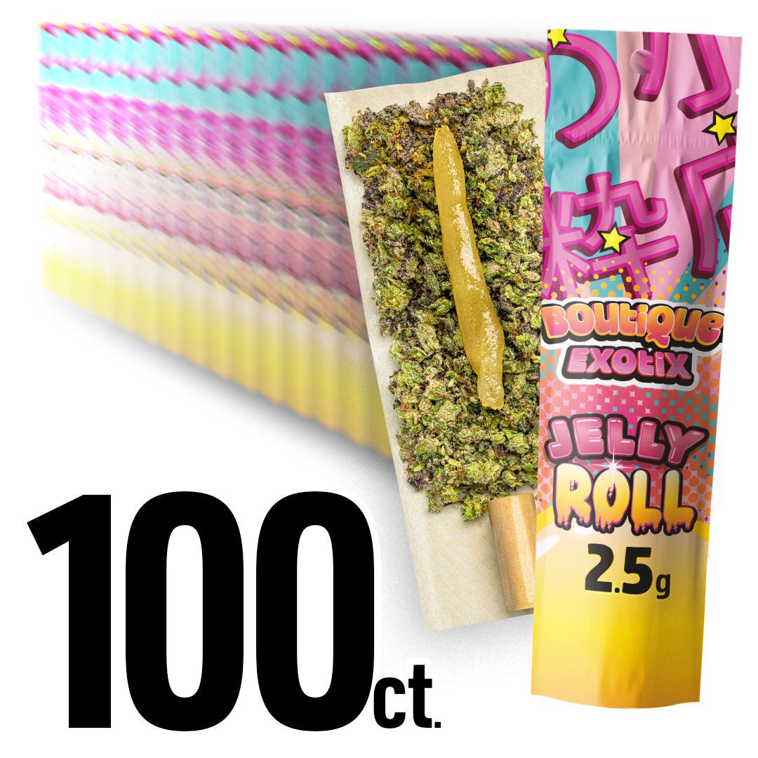 Boutique Exotic Jelly Roll 100 Pack- 2.5g  Pre Roll - 100 Bulk image 0
